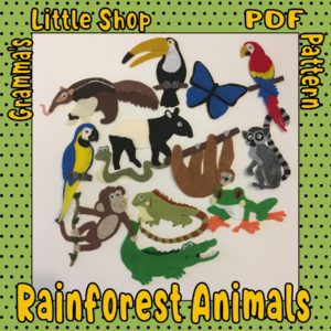 Rain Forest Animal Felt Board Patterns