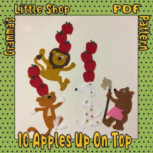 10 Apples Up on Top Felt Story Pattern