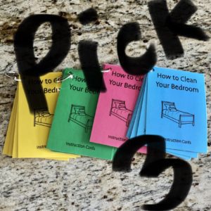 Bedroom Cleaning Cards - Set of 3