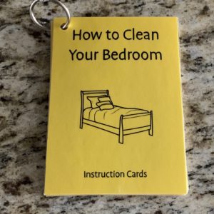 Bedroom Cleaning Instructions Cards - Yellow