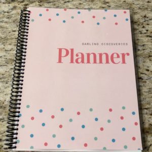 6 Month Planner – Pink Dotted Cover – Simple Outlines