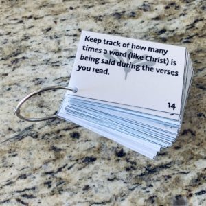 Scripture Study Ideas - Laminated Cards - Set of 72