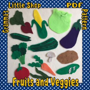 Fruits and Veggies Patterns For Felt Board or Flannel board