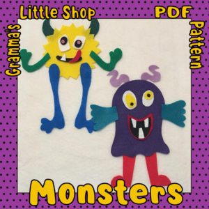 Build Your Own Monster Felt Pattern