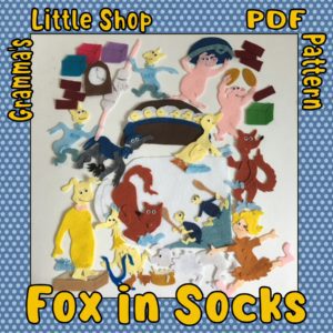 Fox in Socks Pattern for Felt Story Board