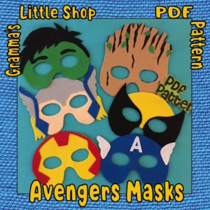 Avengers Masks Patterns for Pretend Play
