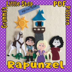 Rapunzel and Her Tower Felt Story Pattern