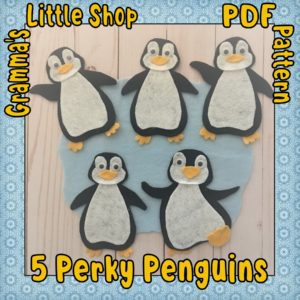 5 Perky Penguins Felt Story Pattern