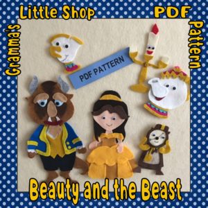 Beauty and the Beast Pattern for Felt Story Board