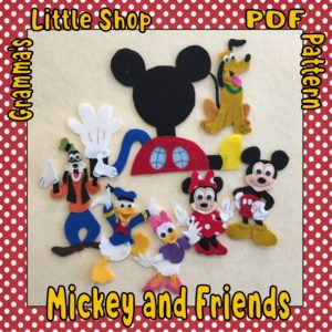 Mickey Mouse and His Friends Patterns for Felt Board