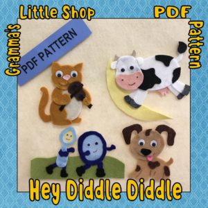 Hey Diddle Diddle Felt Story Pattern
