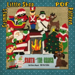 Santa and the Grinch Felt Board Pattern