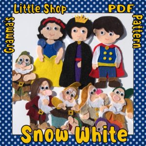 Snow White and the 7 Dwarfs patterns for Felt Story Board