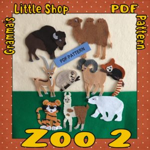 At the Zoo Set 2 - Animal Patterns to be Used on a Felt Board