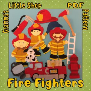 Fire Fighters and Fire Prevention Felt Board Patterns