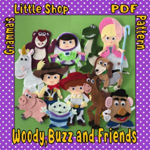 Woody, Buzz Lightyear and Friends Pattern for Felt Board