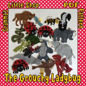 Grouchy Ladybug Pattern for Felt Story Board, Includes pattern for Clock