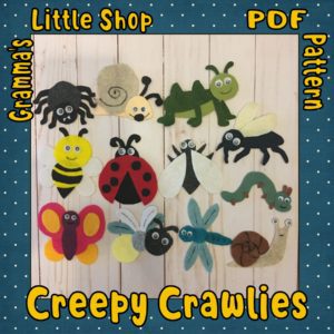 Creepy Crawly Bugs Felt Board Patterns