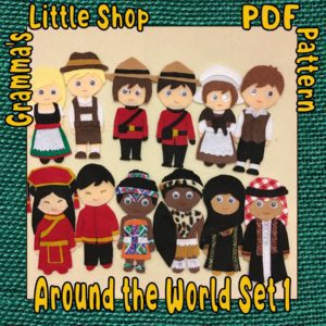Around the World Patterns for Felt Story Board - Set 1