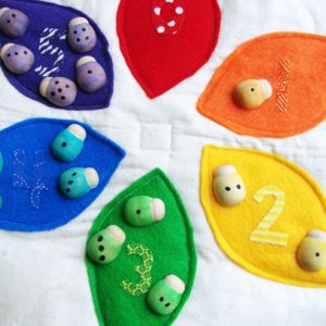 Lady Bug Learning Playset - A Montessori and Waldorf Inspired Counting and Math Learning Game