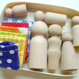 The Family Box - Wooden People Playset - A Montessori and Waldorf Inspired Natural Learning Toy