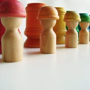 Hide N Seek Neighborhood Playset - A Montessori and Waldorf Inspired Rainbow Wooden Toy