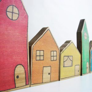 Rainbow Village Blocks - A Stacking, Building, and Pretend Play Learning Toy