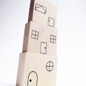 Stacking Town - a Montessori and Waldorf Inspired Stacking and Nesting Toy