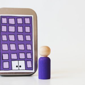 My Pocket Place - Purple - Waldorf and Montessori Inspired Pretend Play Doll House Toy