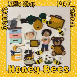 Honey Bees Pattern for Use on a Felt Story Board