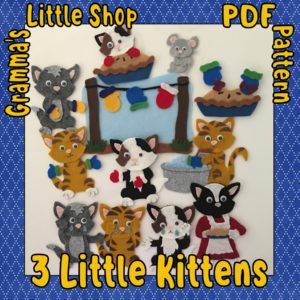 3 Little Kittens Felt Story Board Pattern