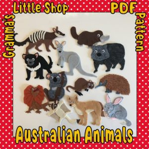 Australian Animals Felt Board Pattern - PDF Downloadable Pattern