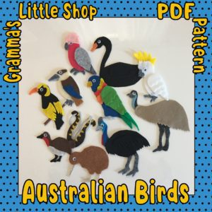 Australian Birds Felt Board Pattern - PDF Downloadable Pattern
