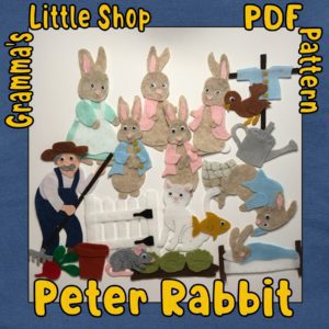 Peter Rabbit Felt Story Board Pattern - PDF Downloadable Pattern Only