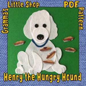 Henry the Hungry Hound Felt Pattern - PDF Downloadable File Only