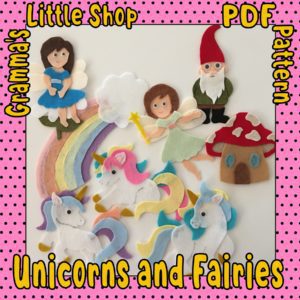 Unicorns and Fairies Felt Story Pattern - DIY Downloadable Pattern