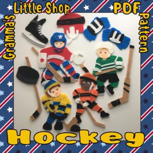 Hockey Player, Felt Board Pattern, Sports Felt Pattern - Downloadable Pattern Only