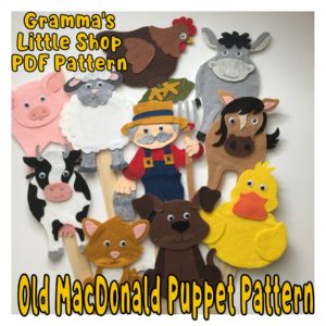 Old MacDonald Puppet Patterns - DIY Felt Puppet Patterns