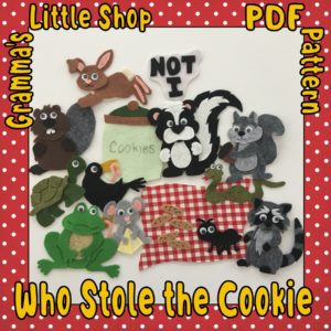 Who Stole the Cookies From the Cookie Jar - Felt Story Downloadable PDF Pattern