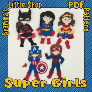 Super Girls, Felt Board Pattern - Downloadable Pattern for Felt Board