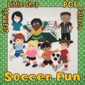 Soccer Fun, Felt Story Pattern, Felt Board Pattern - PDF Pattern Only