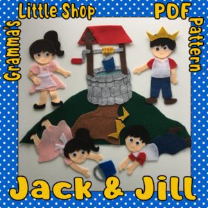 Jack and Jill, Felt Story Pattern, - PDF Pattern Only