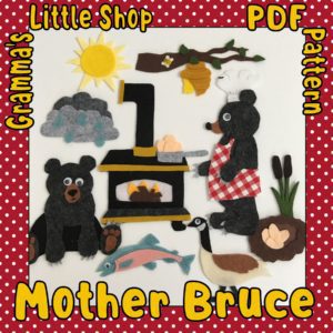 Mother Bruce, Felt Story Pattern, DIY Pattern - PDF Pattern Only