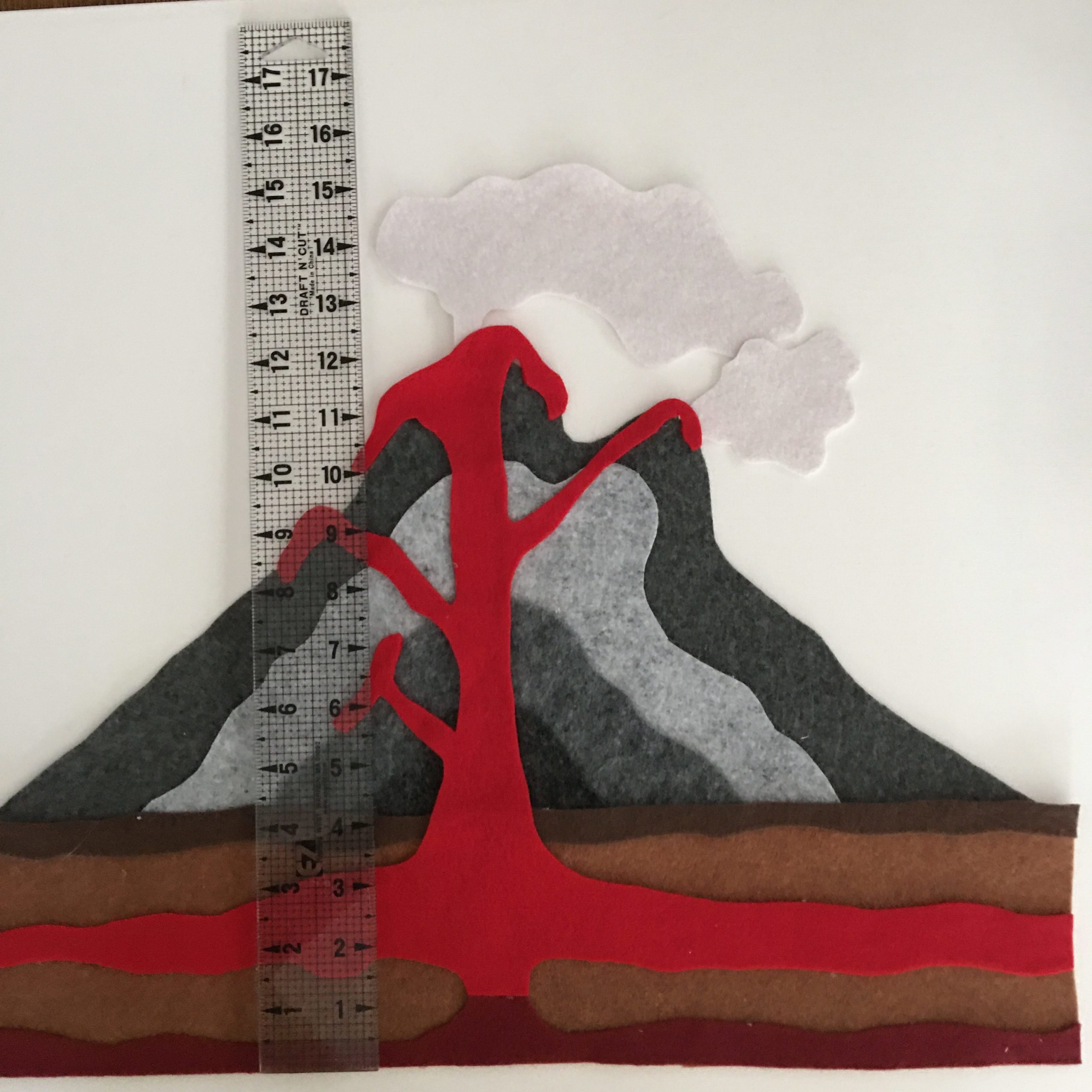 Parts of a Volcano Felt Pattern - Image 3