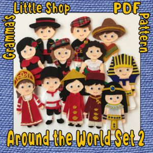 Around the World Patterns for Felt Story Board Set 2 - PDF PATTERN ONLY