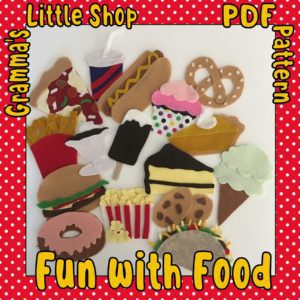 Fun with Food, Felt Pattern, Felt Board Pattern, PDF Downloadable Pattern Only