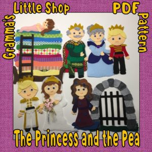 The Princess and the Pea Felt Story Pattern, DIY Pattern, Downloadable Pattern