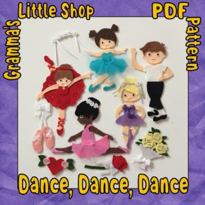 Dancing Ballerina, Felt Story Pattern, Ballet Dancer, DIY Downloadable Pattern for Felt Board Active