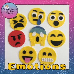 Felt Emojis with 8 Different Emotions - Simple DIY Downloadable Pattern