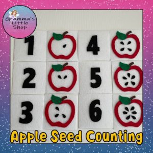 Counting Apple Seeds Pattern for Felt Board - DIY Pattern